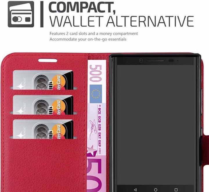 Actual product image Cadorabo Book with stand function cover (Blackberry KEY2 LE)