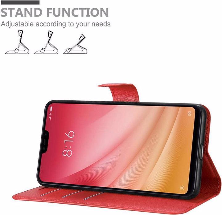 Actual product image Cadorabo Book with stand function cover (Mi 8 Lite)