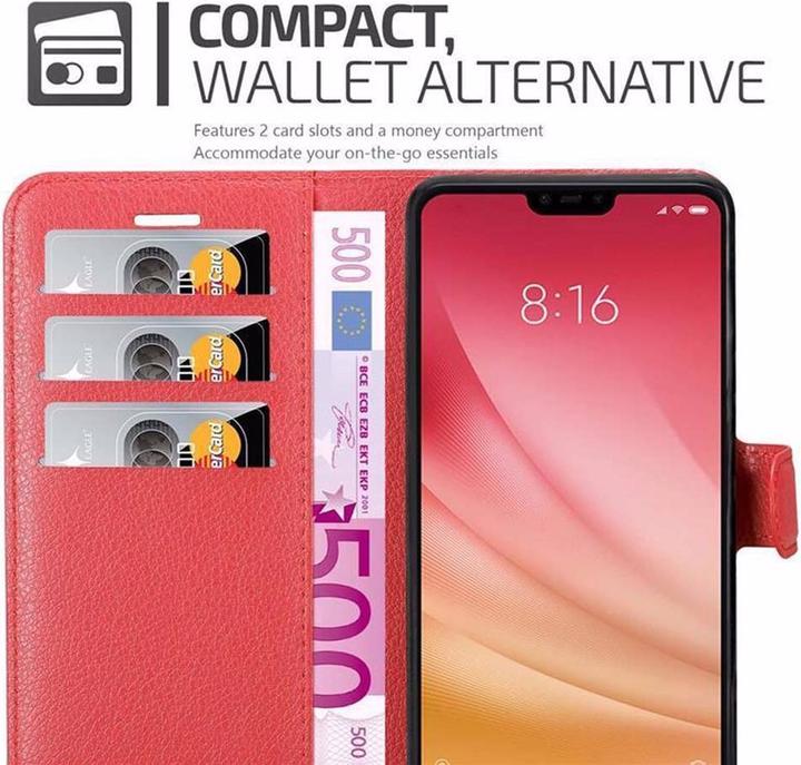 Actual product image Cadorabo Book with stand function cover (Mi 8 Lite)