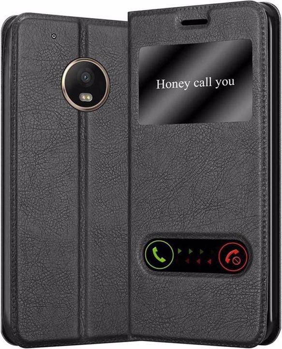 Actual product image Cadorabo Book with View double window cover (Motorola Moto G5S Plus)