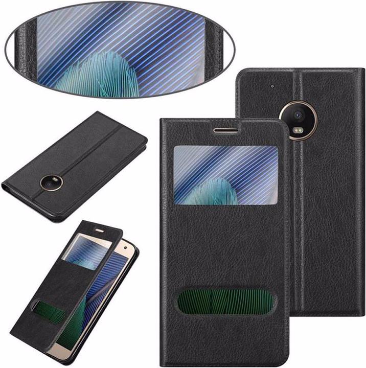 Actual product image Cadorabo Book with View double window cover (Motorola Moto G5S Plus)