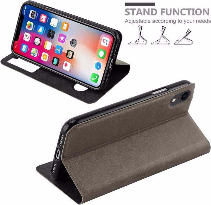 Actual product image Cadorabo Book with View double window cover (Apple iPhone XR)