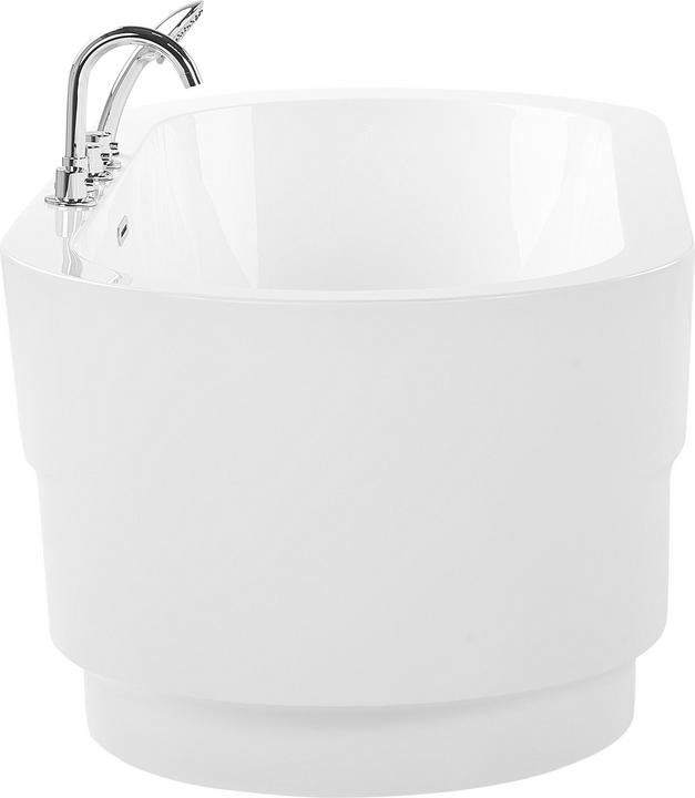 Produktbild Beliani Badewanne freistehend weiss mit Armatur oval 170 x 80 cm EMPRESA (214 l, 80 cm, 170 cm)