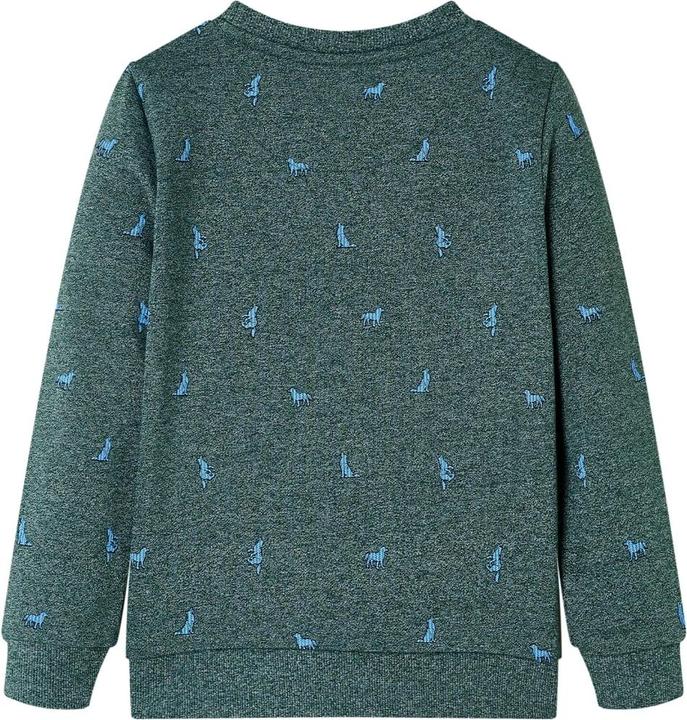 Produktbild VidaXL Kinder-Sweatshirt Dunkelgrün Melange 128,Material: 50 (128)