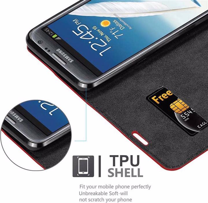 Actual product image Cadorabo Book Invisible Magnet Cover (Samsung Galaxy Note 2)