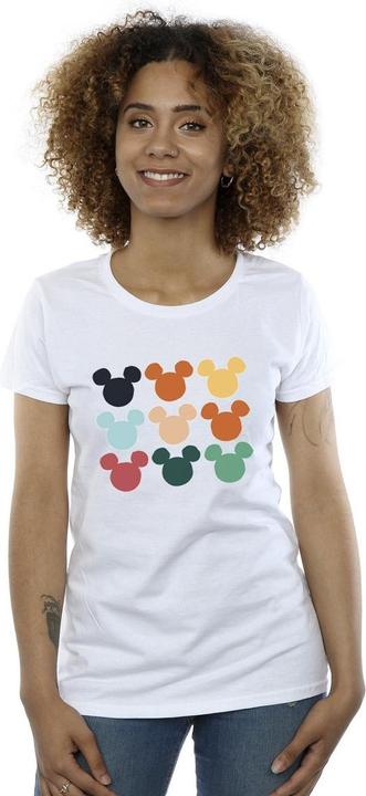 Actual product image Disney Womens/Ladies Mickey Mouse Heads Square Cotton T-Shirt (M)