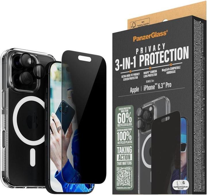 Produktbild PanzerGlass Privacy (1 Stück, Apple iPhone 16 Pro)