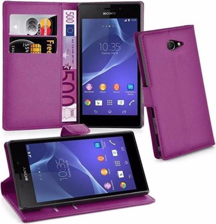 Actual product image Cadorabo Book with stand function cover (Sony Xperia M2)