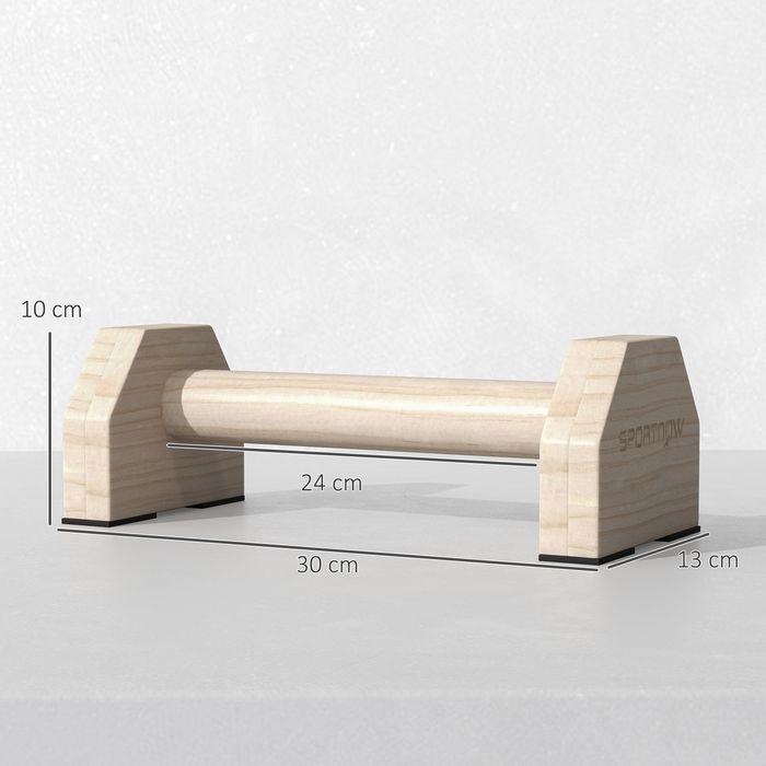 Produktbild Swisshandel24 Push Up Bars im 2er-Set, robust & rutschfest, bis 120 kg, Buchenholz, 30x13x10cm, Natur