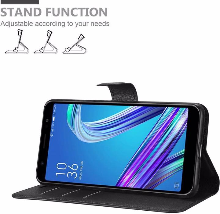 Actual product image Cadorabo Book with stand function cover (Asus Zenfone Max Pro (M1))