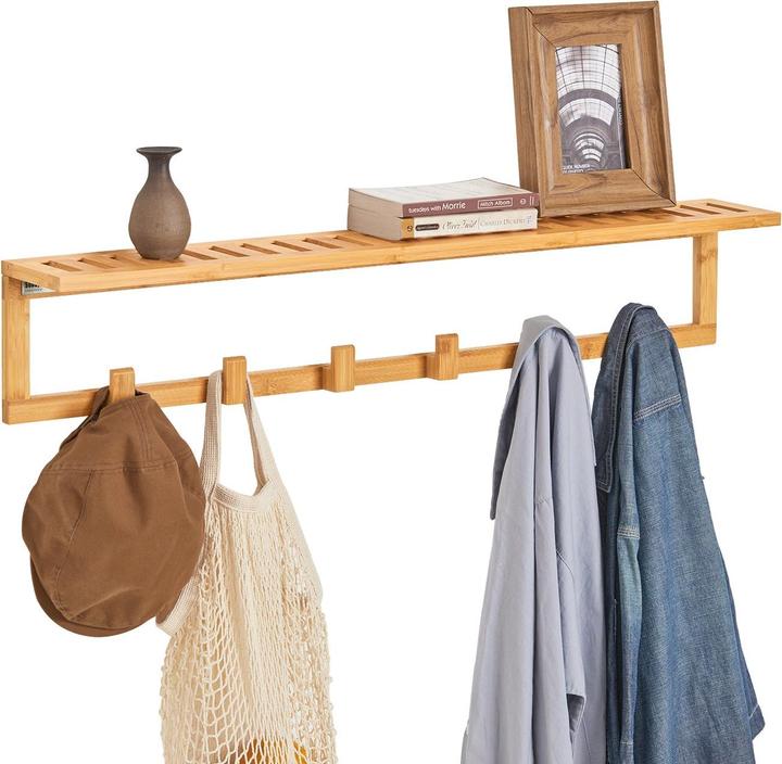 Produktbild SoBuy Wandgarderobe mit 6 Kleiderhaken