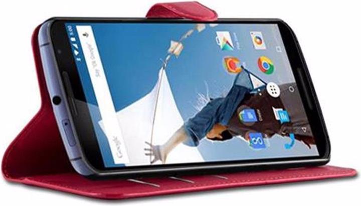 Actual product image Cadorabo Book with stand function cover (Motorola Nexus 6)