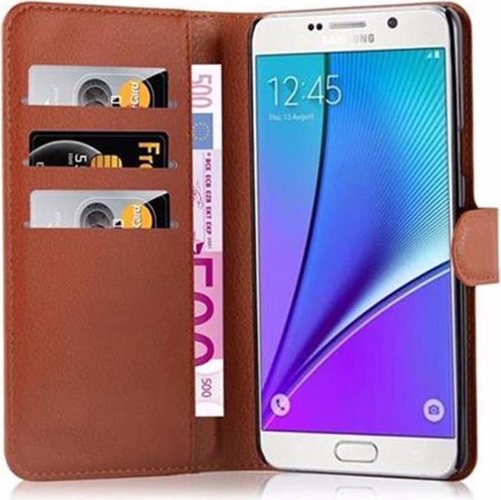 Actual product image Cadorabo Book with stand function cover (Samsung Galaxy Note 5)