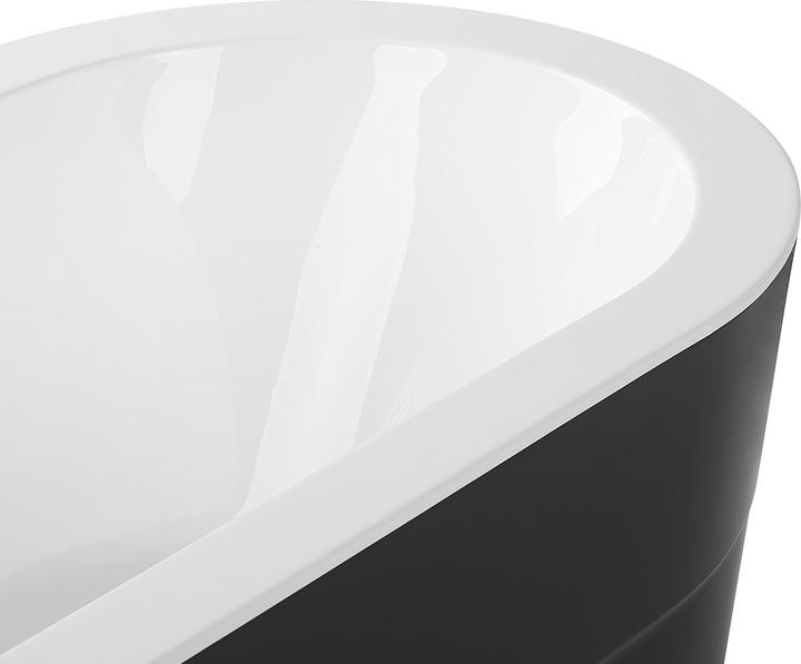 Produktbild Beliani Badewanne freistehend schwarz oval 170 x 80 cm EMPRESA (214 l, 80 cm)