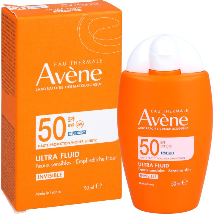 Actual product image Avène Ultra Fluid Invisible LSF 50, 50 ml Creme (50 ml, SPF 50)