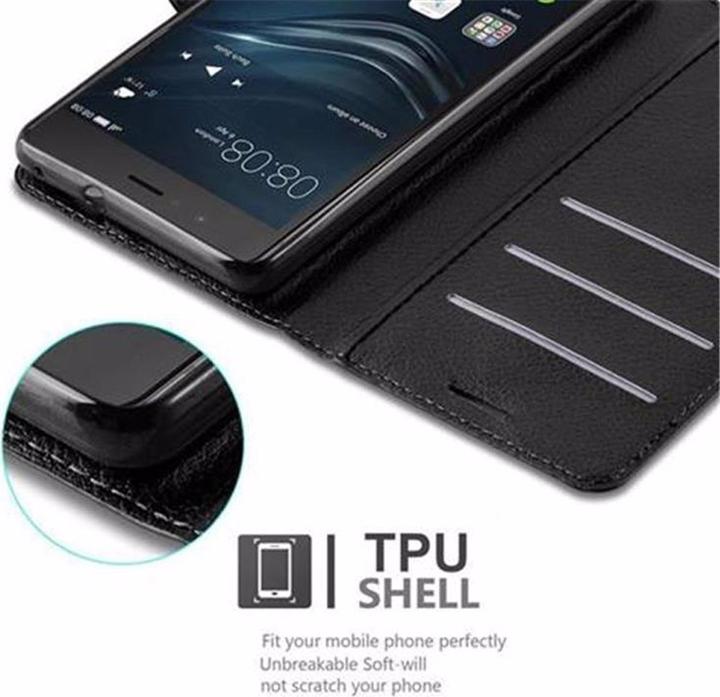 Actual product image Cadorabo Book with stand function cover (Huawei P9 Lite)