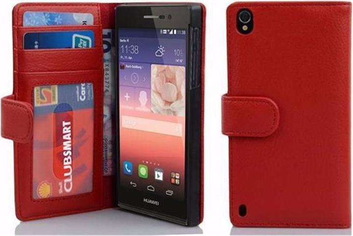 Produktbild Cadorabo Book mit 3 Kartenfächer Cover (Huawei Ascend P7)