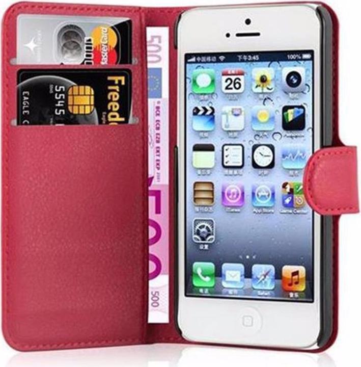 Actual product image Cadorabo Book with stand function cover (Apple iPhone 5)