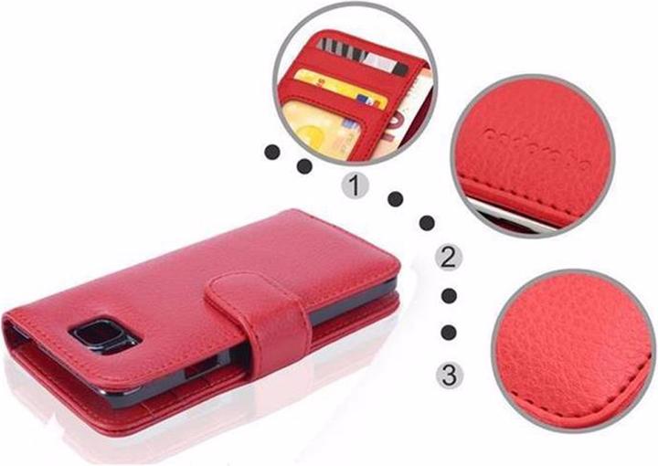 Actual product image Cadorabo Book with 3 card slots cover (Samsung Galaxy Alpha)