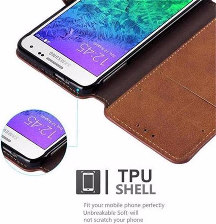 Produktbild Cadorabo Book Retro Matt Wallet Cover (Samsung Galaxy Alpha)