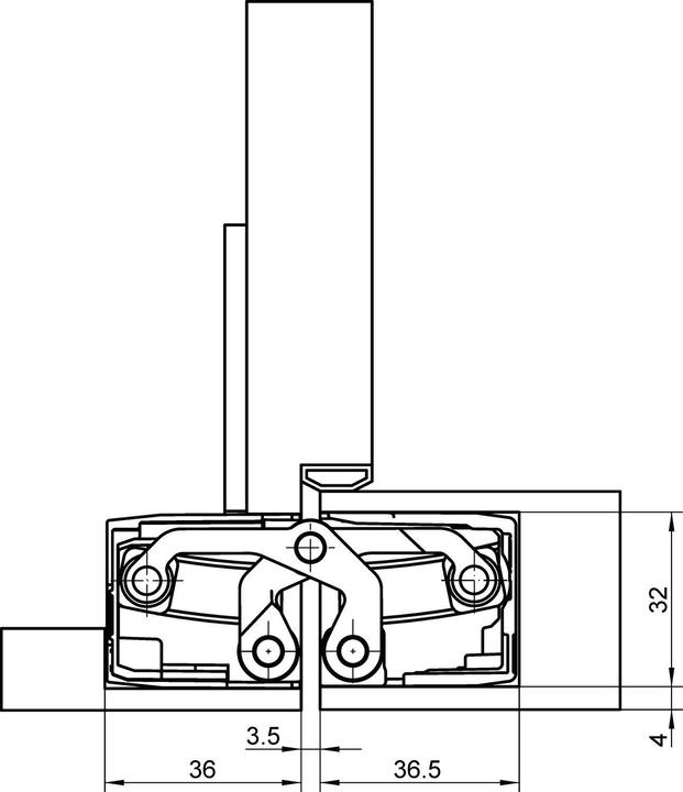 Produktbild Simonswerk Türband TECTUS TE 640 3D, verdeckt, Stahl schwarz beschichtet