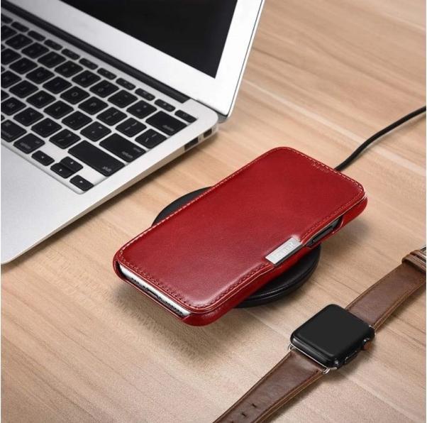 Produktbild iCarer iPhone 11 Pro (5.8) Case Vintage Series Side-open(metal clip in the front) Red (Apple iPhone 11 Pro)