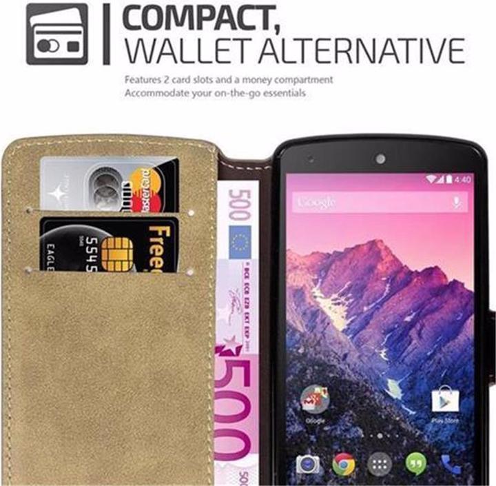 Produktbild Cadorabo Book Retro Matt Wallet Cover (LG Nexus 5)