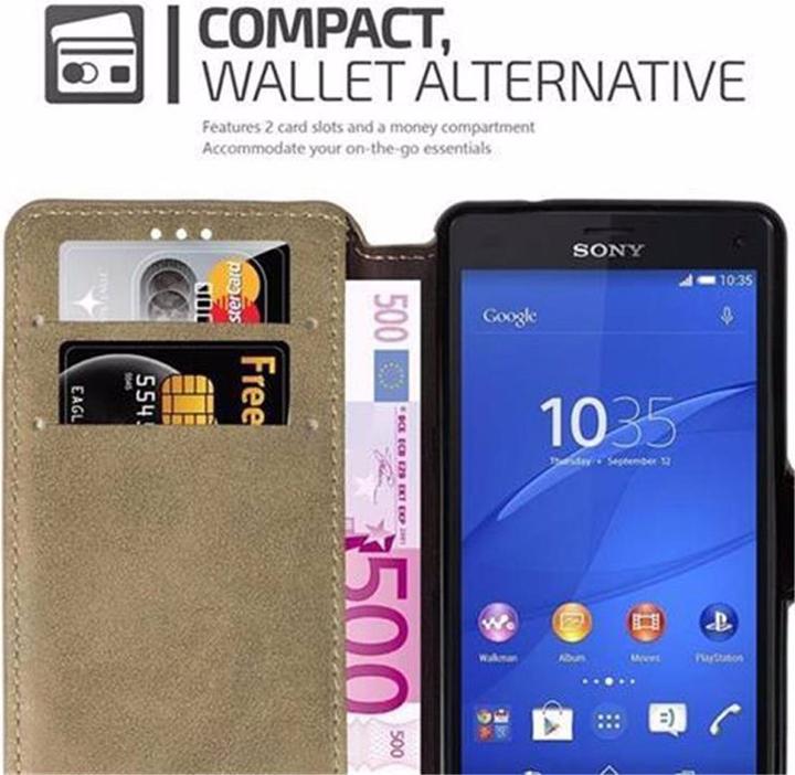 Produktbild Cadorabo Book Retro Matt Wallet Cover (Sony Xperia Z3 Compact)