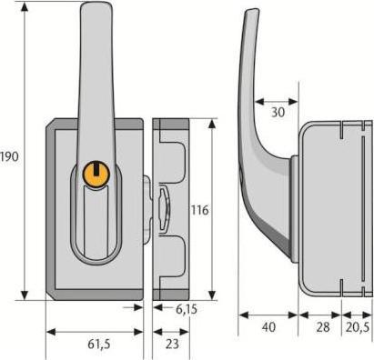 Immagine prodotto Abus Bullone per finestra con staffa di bloccaggio FO 500