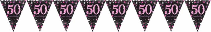 Immagine prodotto Amscan - Sparkling Celebration - Festone con bandierine per 50esimo