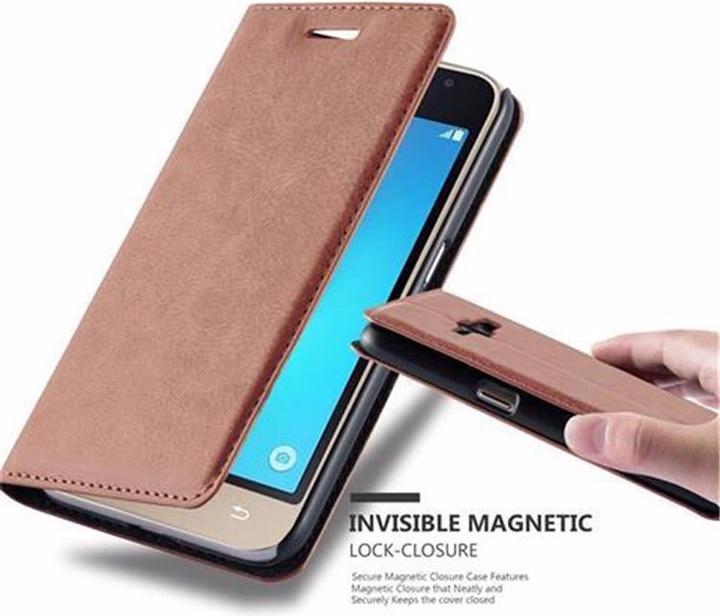 Actual product image Cadorabo Book Invisible Magnet Cover (Samsung Galaxy J1 (2016))