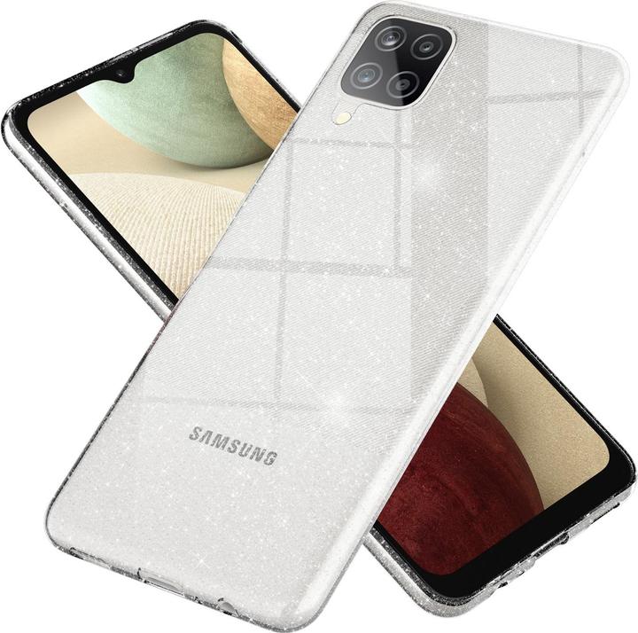 Immagine prodotto Nalia Copertura in silicone trasparente con glitter (Samsung Galaxy A12)