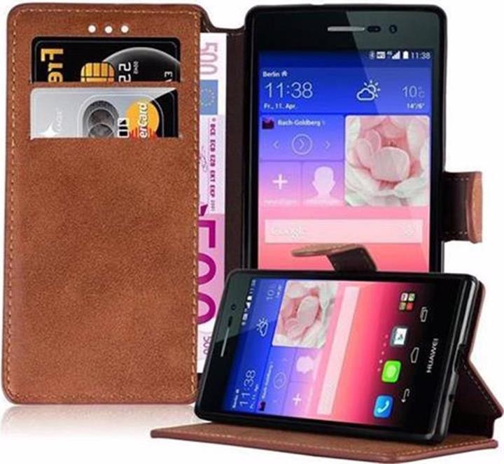 Produktbild Cadorabo Book Retro Matt Wallet Cover (Huawei Ascend P7)
