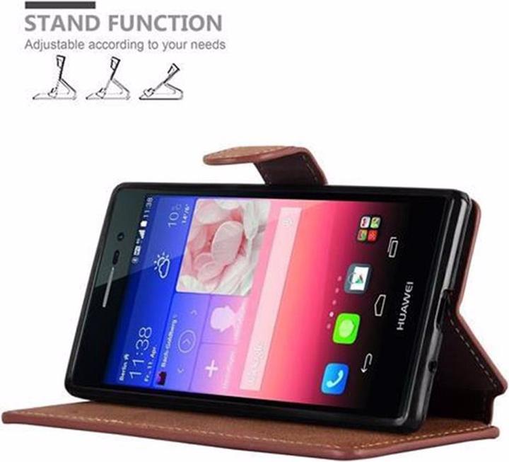 Produktbild Cadorabo Book Retro Matt Wallet Cover (Huawei Ascend P7)