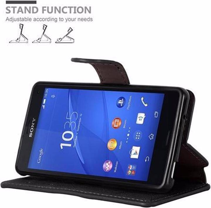 Productafbeelding Cadorabo Boek Retro Matte Portemonnee Hoesje (Sony Xperia Z3 Compact)