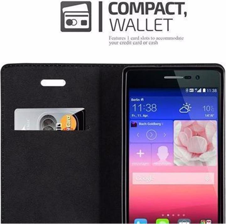 Actual product image Cadorabo Book Invisible Magnet Cover (Huawei Ascend P7)