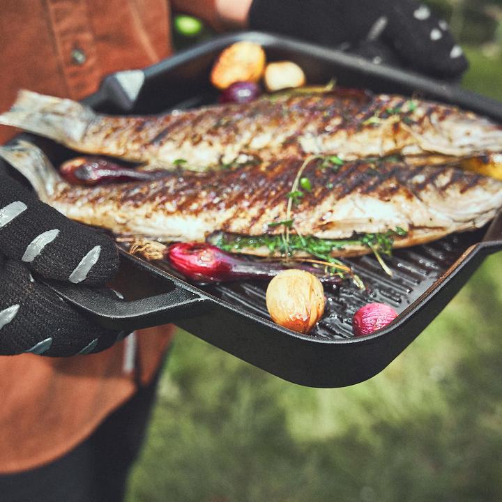 Immagine prodotto Burnhard Padella per grigliare in ghisa (30 cm, Padella grill, Ghisa)