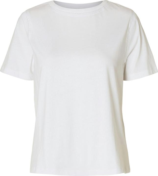 Selected Femme 100% Baumwoll T-Shirt mit Rundhalsausschnitt