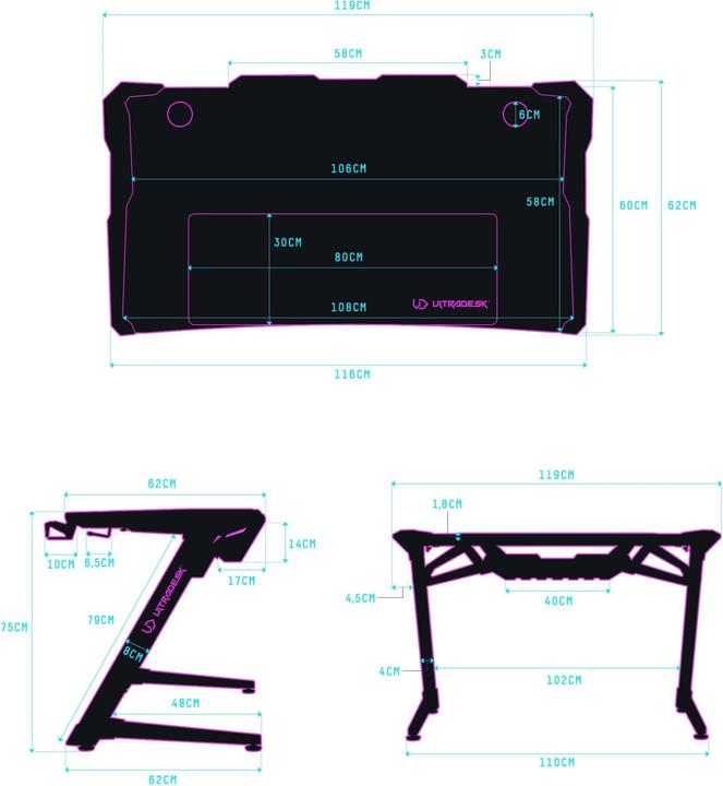 Actual product image Ultradesk Racer