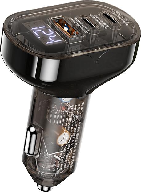 Image du produit Remax Cybo Series 72W PD+QC Transparent Fast Car Charger with Digital Display RCC351
