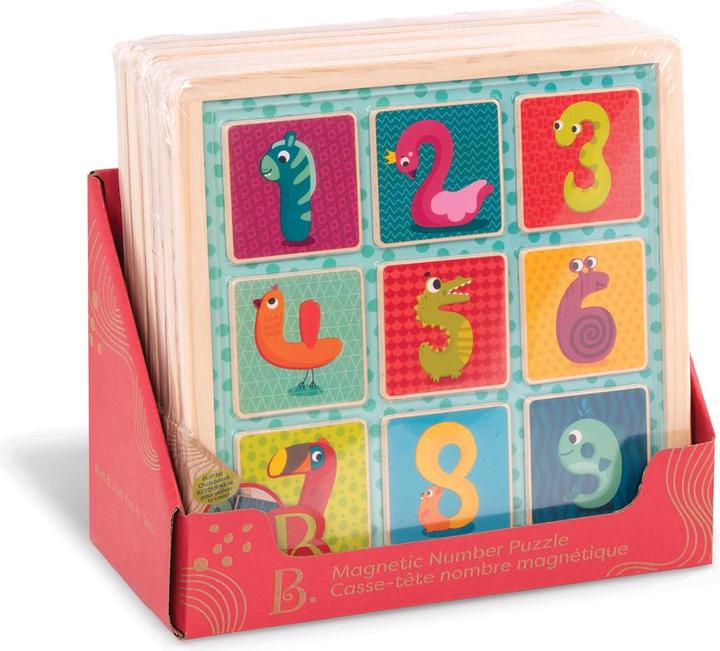 Immagine prodotto B.toys B. Count n' Doodle - puzzle in legno con numeri magnetici 10 pezzi (9 pezzi)