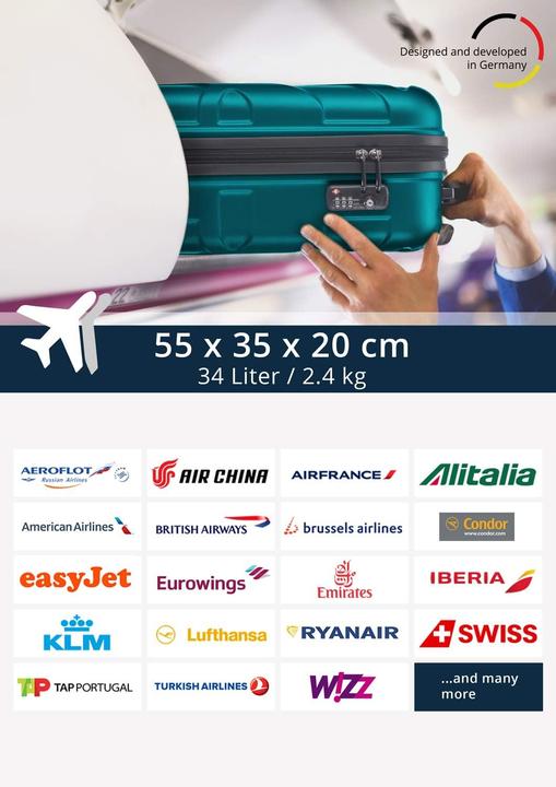 Image du produit Suitline Handgepäck Hartschalen-Koffer (34 l, Bagage à main (jusqu'à 50l))