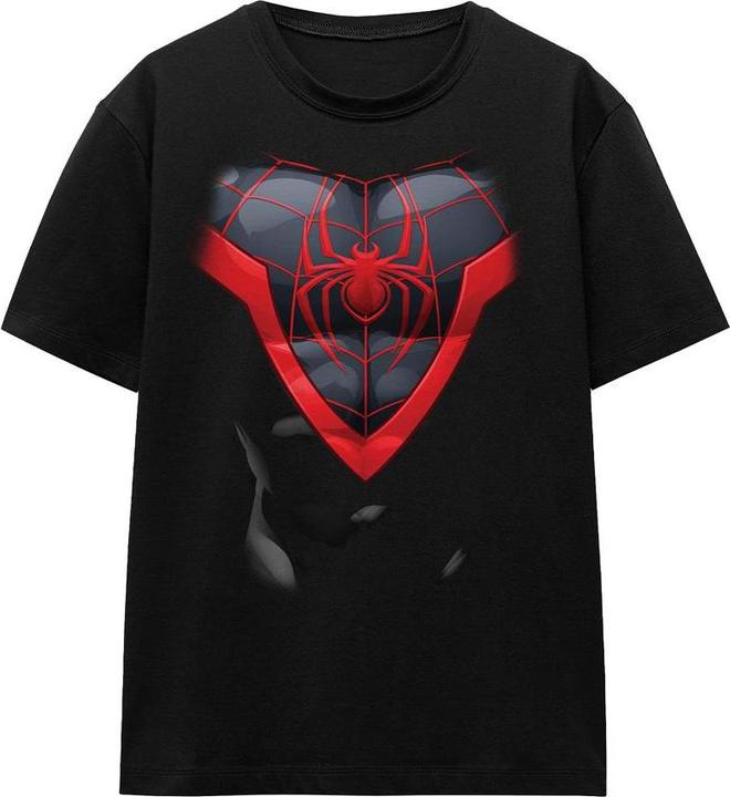 Actual product image Spiderman Unisex Adult Miles Morales Costume T-Shirt (S)