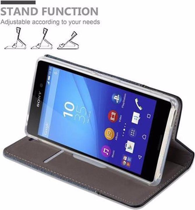 Image du produit Cadorabo Couverture look jeans Book (Sony Xperia M4 Aqua)