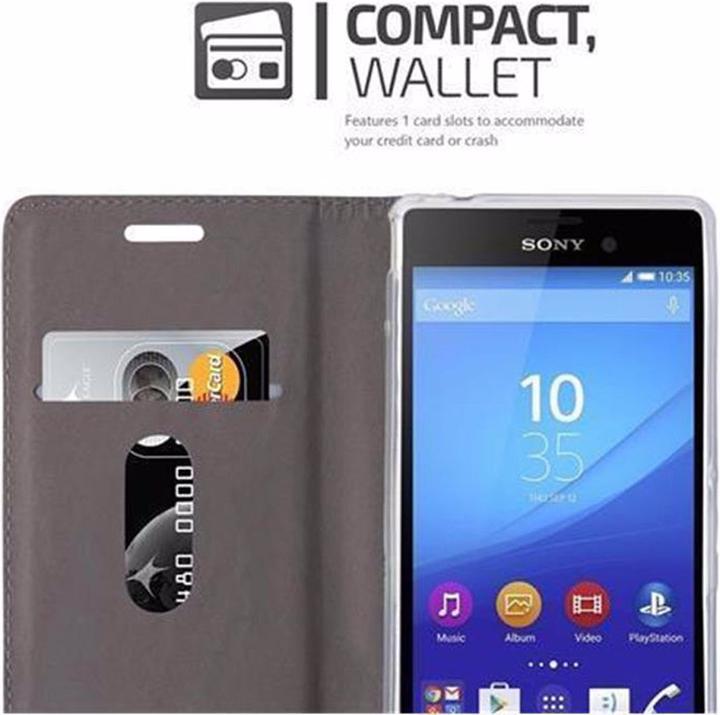 Produktbild Cadorabo Book Jeans Optik Cover (Sony Xperia M4 Aqua)