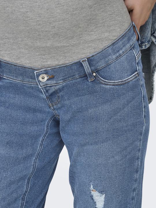 Actual product image Only Maternity Mom OLMCATWALK HIGH WAIST ANKLE DESTROYED Mom Jeans (32)
