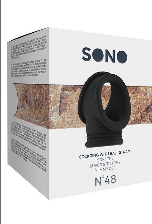 Actual product image Shots No48 - Cockring with Ball Strap (3.80 cm)
