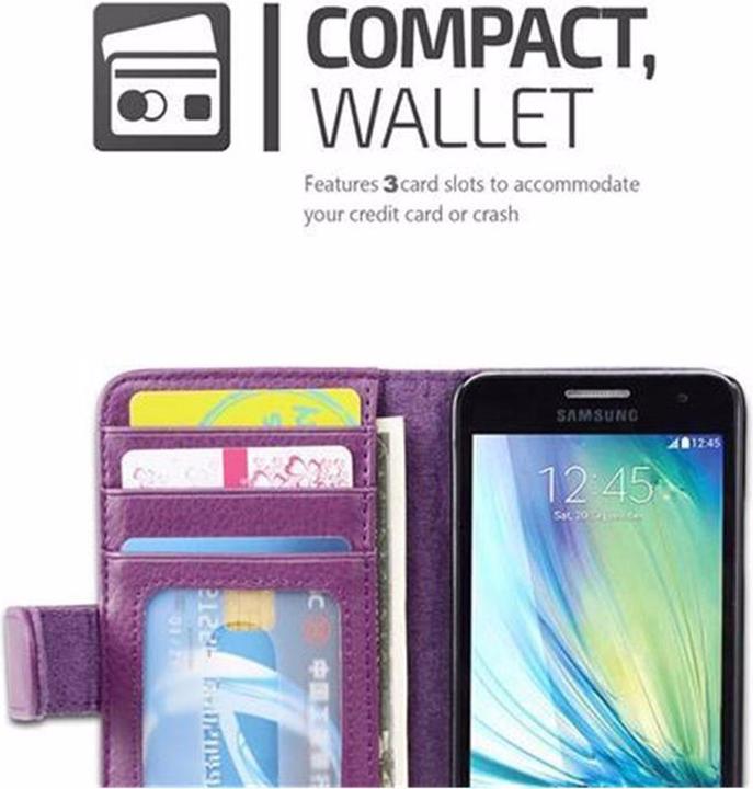 Actual product image Cadorabo Book with 3 card slots cover (Samsung Galaxy A3)
