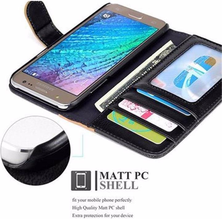 Produktbild Cadorabo Book zweifarbige Streifen Cover (Samsung Galaxy J5 (2015))