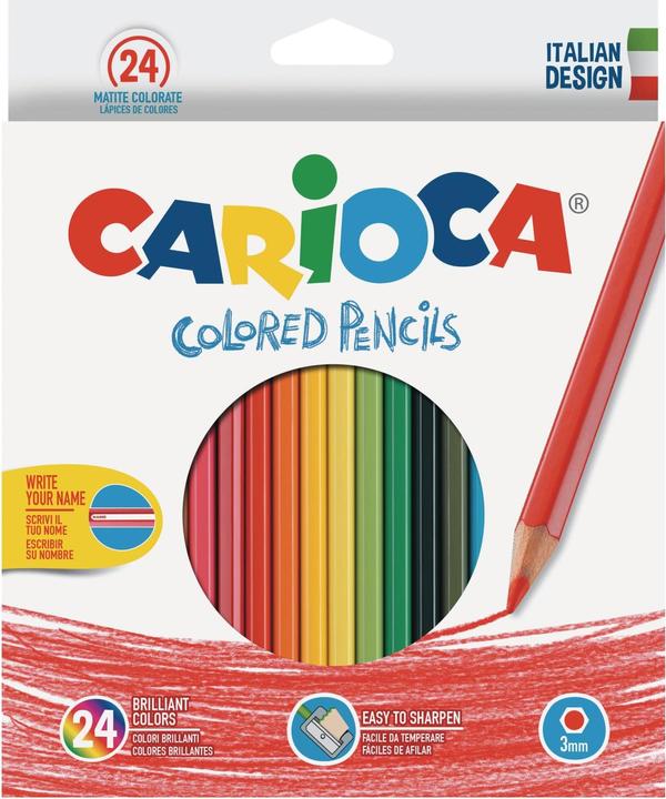 Actual product image Carioca Crayon Hexagonal (Multicoloured, 24 x)
